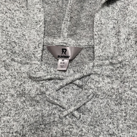 Runway Grey Hoodie and Shorts Coordinates Set - Picture 4 of 5